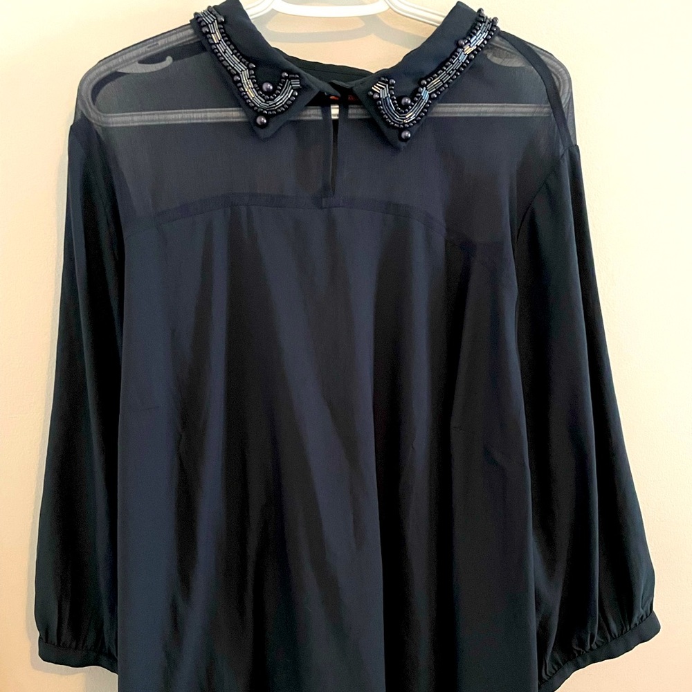Loose Peter Pan Collar Blouse